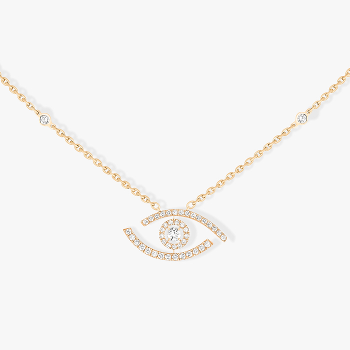 Lucky Eye Pavé Yellow Gold For Her Diamond Necklace 07525-YG