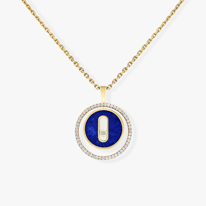 Lucky Move SM Lapis Lazuli Necklace Yellow Gold For Her Diamond Necklace 11978-YG