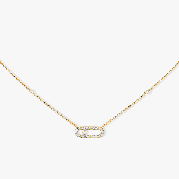 Move Uno Pavé Yellow Gold For Her Diamond Necklace 04708-YG