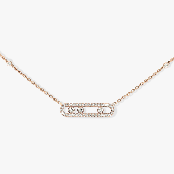 Collar Mujer Oro rosa Diamante Baby Move Pavé 04322-PG