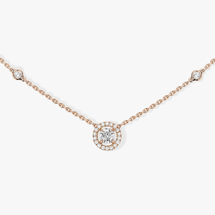 Collar Mujer Oro rosa Diamante Joy Diamante Redondo 0,20 ct 04281-PG
