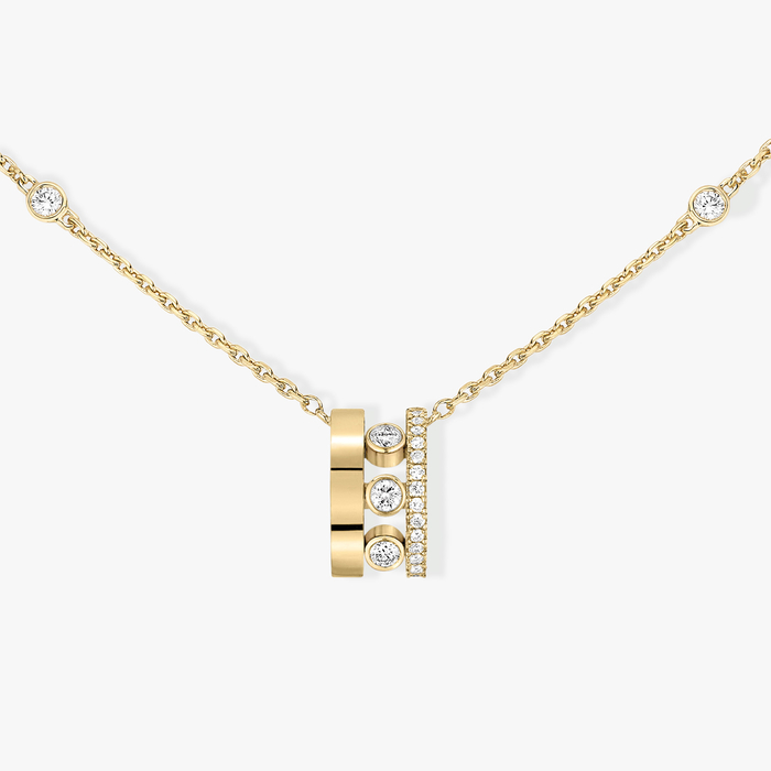 Collier Femme Or Jaune Diamant Pendentif sur Chaîne Move Romane 07158-YG