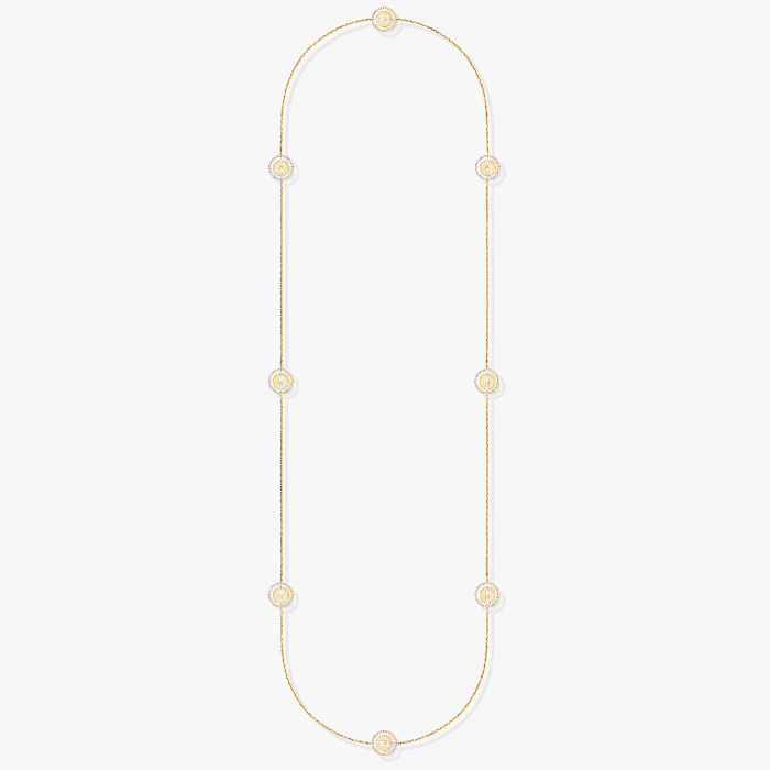 Lucky Move Long Necklace Yellow Gold For Her Diamond Necklace 11370-YG