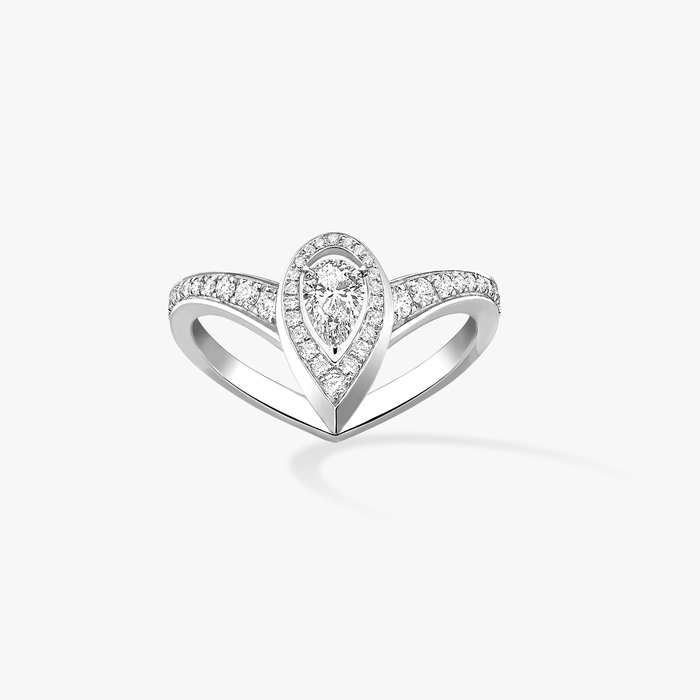 Fiery 0.10ct White Gold For Her Diamond Ring 12086-WG