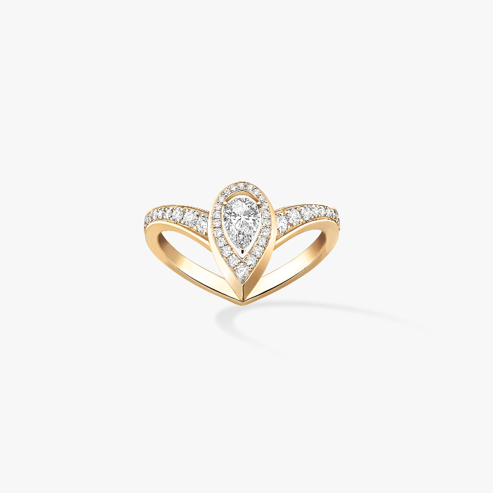 リング 女性への イエローゴールド ダイヤモンド  《ファイアリー》0.10 カラット 12086-YG