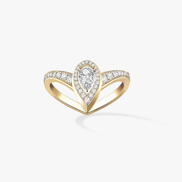 Ring For Her Yellow Gold Diamond Fiery 0.10ct 12086-YG