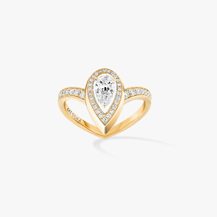 リング 女性への イエローゴールド ダイヤモンド  《ファイアリー》0.30 カラット 12331-YG