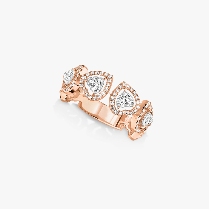 Joy Cœur Multi Wedding Ring Pink Gold For Her Diamond Ring 12471-PG