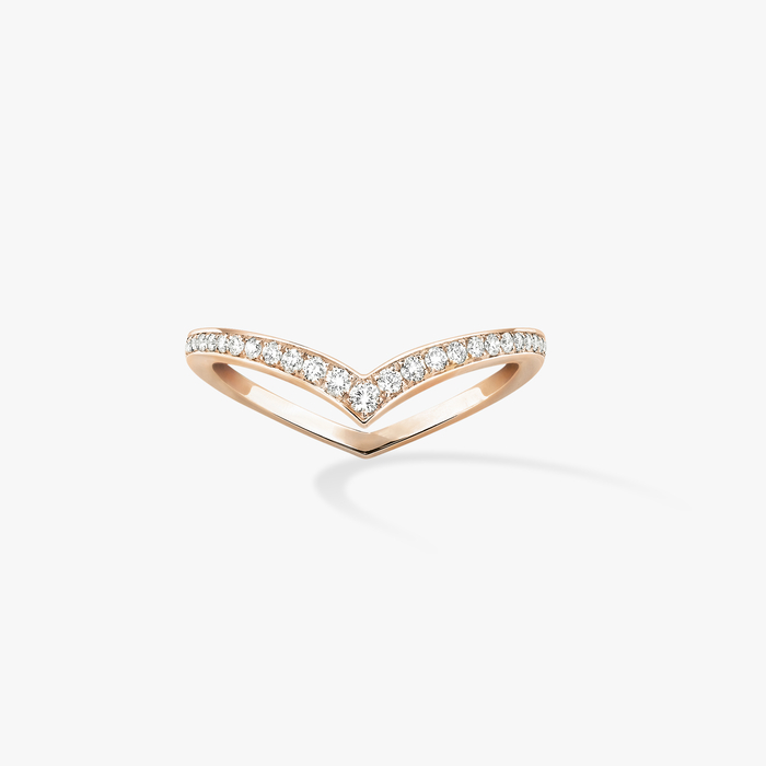 Fiery Ehering Mit Diamanten ausgefasst Für sie Diamant Ring Roségold 12088-PG