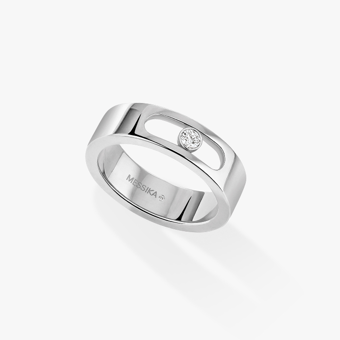 خاتم مزدوج ذهب أبيض الماس خاتم زواج Move Joaillerie 11701-WG