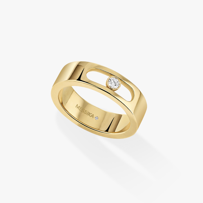 Кольцо смешанный Желтое золото Бриллиантами Обручальное кольцо Move Joaillerie 11701-YG