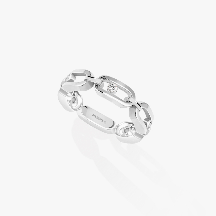 Ring For Her White Gold Diamond Move Link Multi 12078-WG