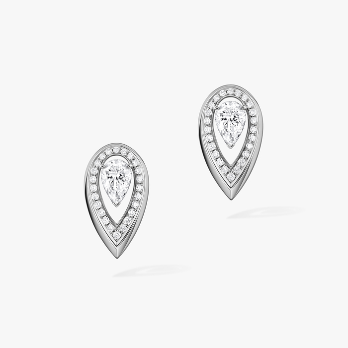 Boucles d'oreilles Femme Or Blanc Diamant Fiery 0,25ct 13240-WG