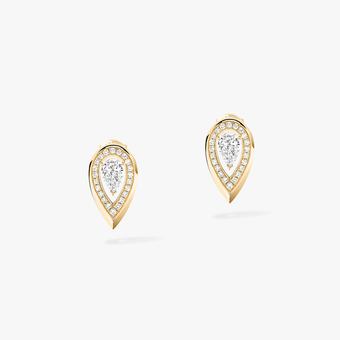 Earrings For Her Yellow Gold Diamond Fiery 0.10ct 12809-YG