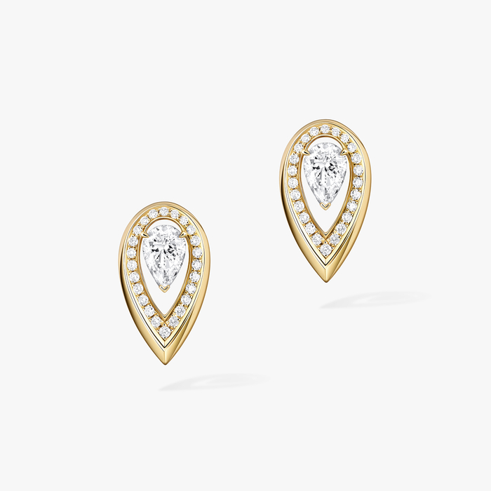 Fiery 0.25ct Yellow Gold For Her Diamond Earrings 13240-YG