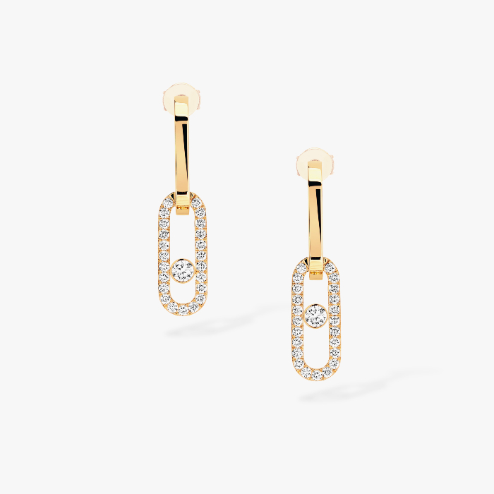 Boucles d'oreilles Femme Or Jaune Diamant Move Link 12469-YG