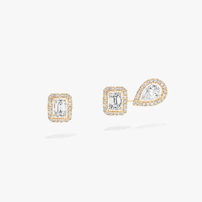 My Twin 1+2 0.20 ct x3 Yellow Gold For Her Diamond Earrings 12886-YG