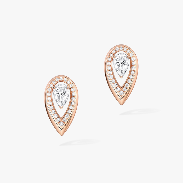 Fiery 0.25ct Pink Gold For Her Diamond Earrings 13240-PG