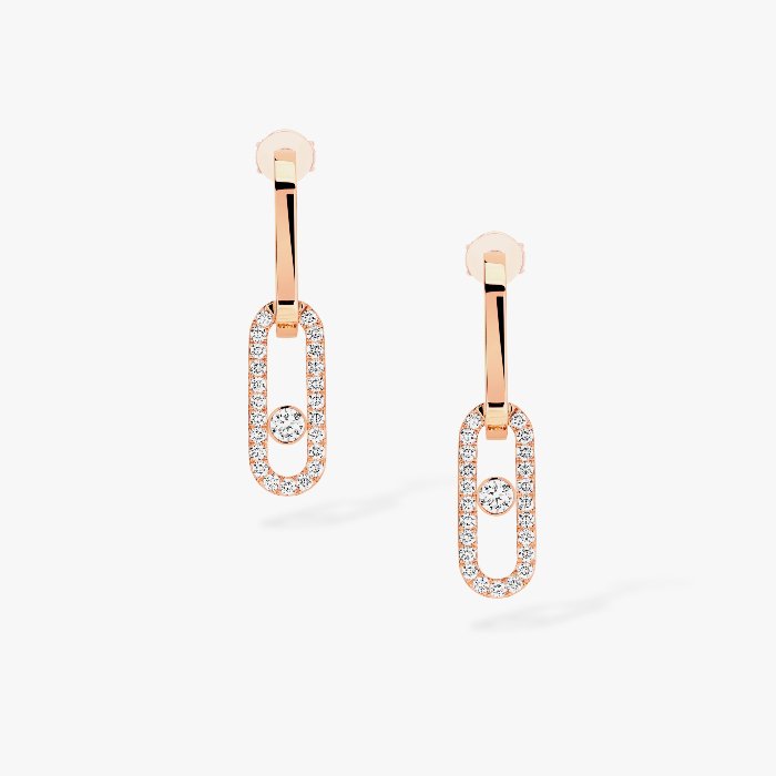 Move Link Pink Gold For Her Diamond Earrings 12469-PG