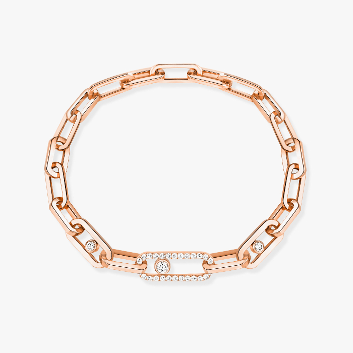 Bracelet Femme Or Rose Diamant Move Link 12576-PG