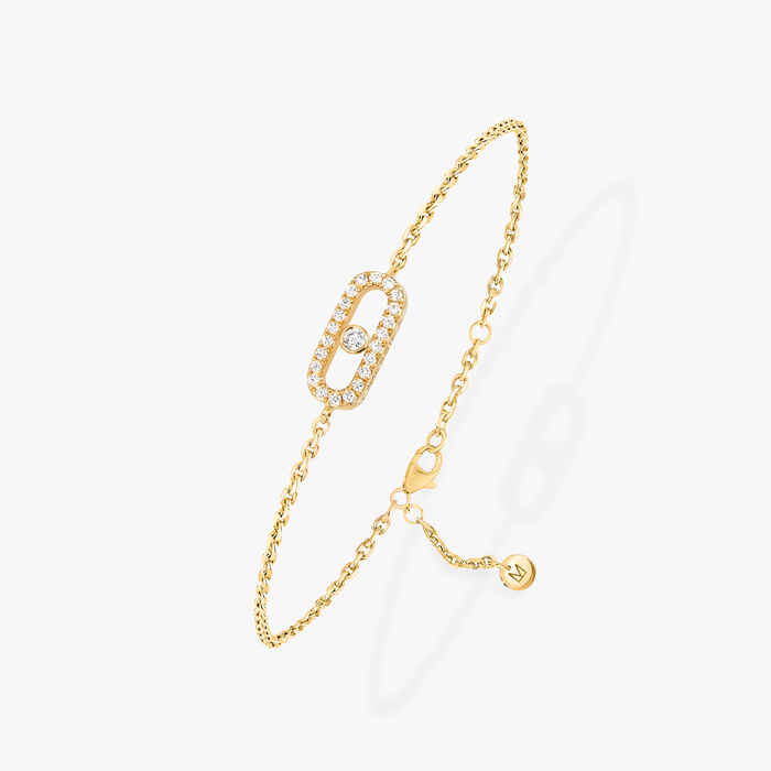 Pulsera Mujer Oro amarillo Diamante Pulsera Messika CARE(S) con Pavé 12075-YG