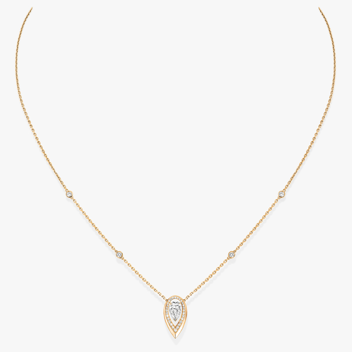 Fiery 0.25ct Yellow Gold For Her Diamond Necklace 13239-YG