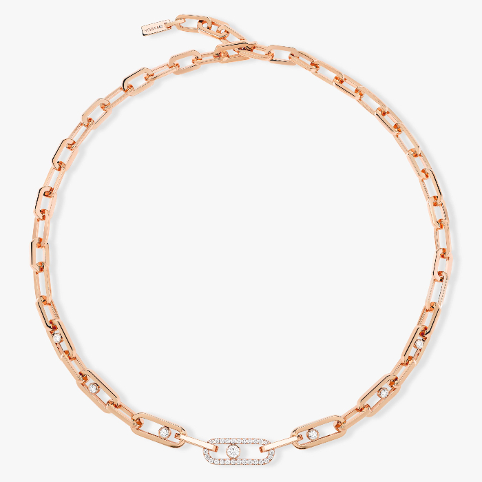 Move Link Pink Gold For Her Diamond Necklace 12853-PG