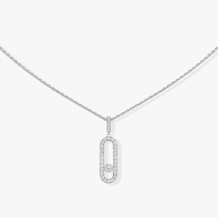 Move Uno LM Pavé White Gold For Her Diamond Necklace 12058-WG