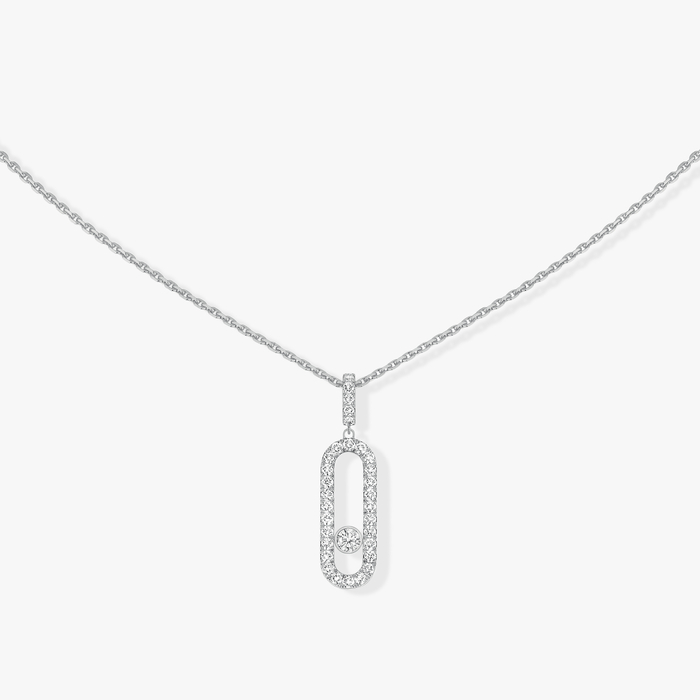 Collar Mujer Oro blanco Diamante Move Uno GM Pavé 12058-WG