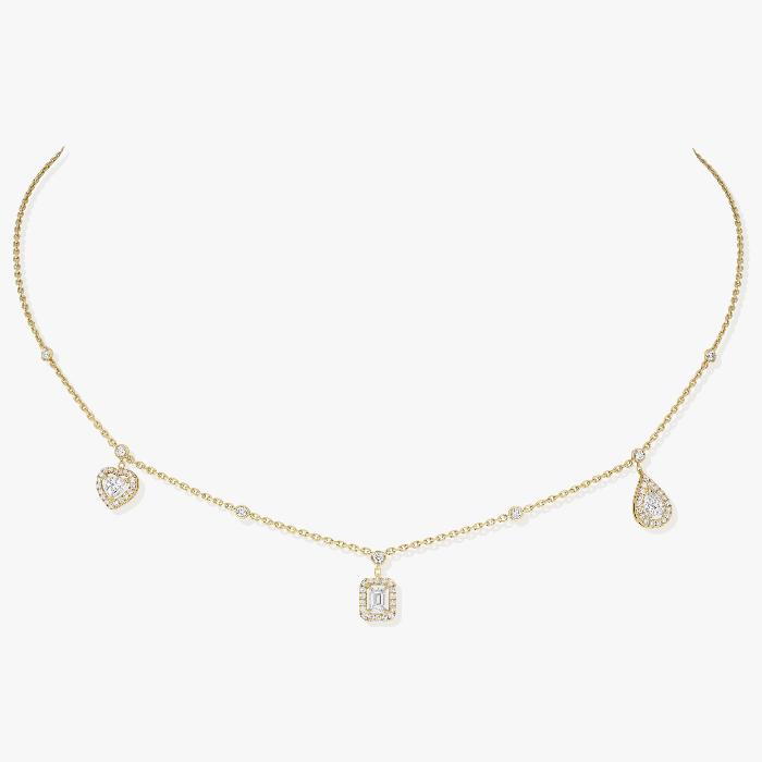 My Twin Trio 3 x 0.15 ct Yellow Gold For Her Diamond Necklace 11945-YG