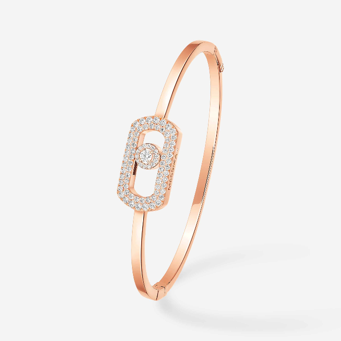 Bracelet For Her Pink Gold Diamond سوار So Move الصلب المرصوف 13428-PG