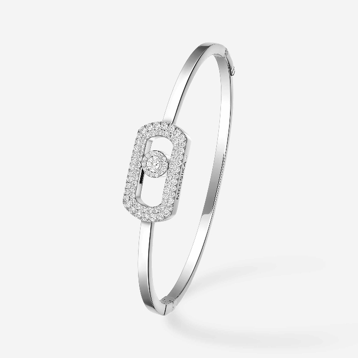 Bracelet For Her White Gold Diamond Браслет-джонк So Move с бриллиантовым паве 13428-WG