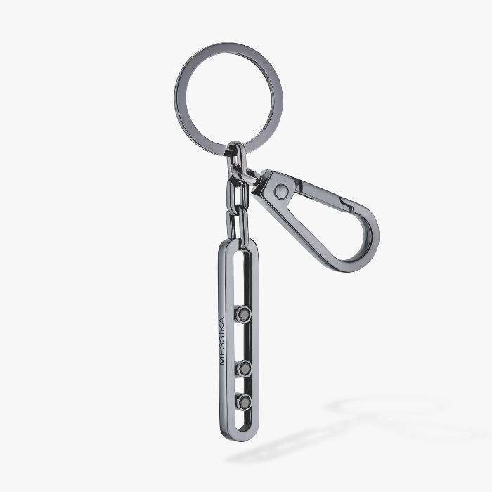 Move Black Key Ring Silver Mixed Accessories 12127-LB