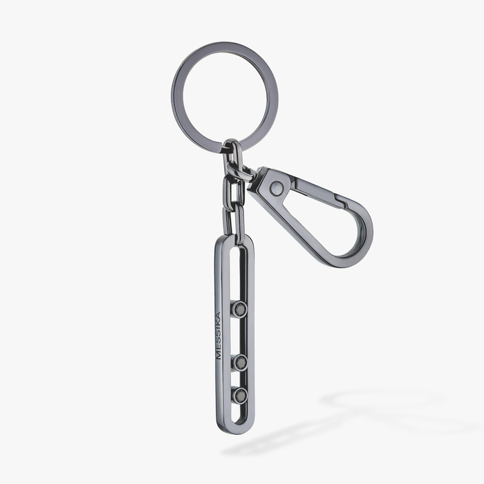 Move Black Key Ring Silver Mixed Accessories  12127-LB