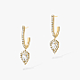 Joy Hoop Earrings Pear Diamond 2x0.10ct Yellow Gold For Her Diamond Earrings 07480-YG