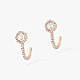 الأقراط امرأة ذهب وردي الماس Joy Hoop Earrings Round Diamonds 2x0,10ct 07482-PG