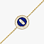 Bracelet Femme Or Jaune Diamant Bracelet Lucky Move PM Lapis Lazuli 11979-YG
