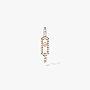 Move Uno Pavé Mono Earring Pink Gold For Her Diamond Earrings 10007-PG