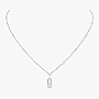 Collier Femme Or Blanc Diamant Collier Long Move Uno 10111-WG