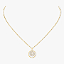 Lucky Move SM Pavé Yellow Gold For Her Diamond Necklace 07397-YG
