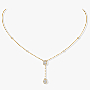 My Twin Tie 0.10ct x2 Yellow Gold For Her Diamond Necklace 06693-YG