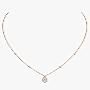 قلادة امرأة ذهب وردي الماس ماسة Joy على شكل إجاصة 0.25 قيراط 05224-PG