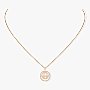 Collier Femme Or Rose Diamant Lucky Move PM 07396-PG