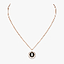 Lucky Move SM Onyx Necklace Pink Gold For Her Diamond Necklace 12317-PG