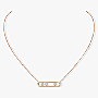 Collier Femme Or Rose Diamant Move 03997-PG