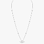 Lucky Eye Diamond Pavé Long Necklace White Gold For Her Diamond Necklace 11570-WG