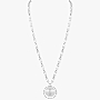 Collar Mujer Oro blanco Diamante Collar Lucky Move GM 10126-WG