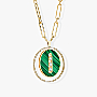 Malachite Lucky Move Long Necklace LM Yellow Gold For Her Diamond Necklace 11273-YG