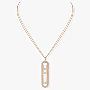 Move 10th Anniversary  Pink Gold For Her Diamond Necklace 07228-PG