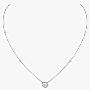 Collier Femme Or Blanc Diamant Solitaire M-Love Brillant 0,20ct G/VS 08649-WG